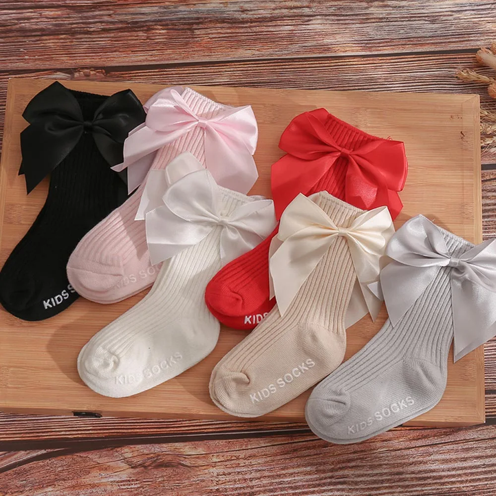V-TREE Socks Baby Girls Cotton Soft Spanish Style Baby Socks Big Bowknot Breathable Solid Kids Princess Sock 0-3Y
V-TREE Socks Baby Girls Cotton Soft Spanish Style Baby Socks Big Bowknot Breathable Solid Kids Princess Sock 0-3Y