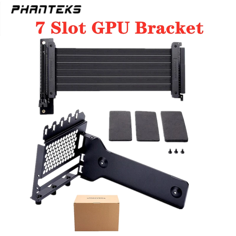 Phanteks GPU Extension Line For Computer PCIe3.0 X16 Vertically VGA Card Bracket Suit 7 Slot Mount,PH-VGPUKT_02
Phanteks GPU Extension Line For Computer PCIe3.0 X16 Vertically VGA Card Bracket Suit 7 Slot Mount,PH-VGPUKT_02