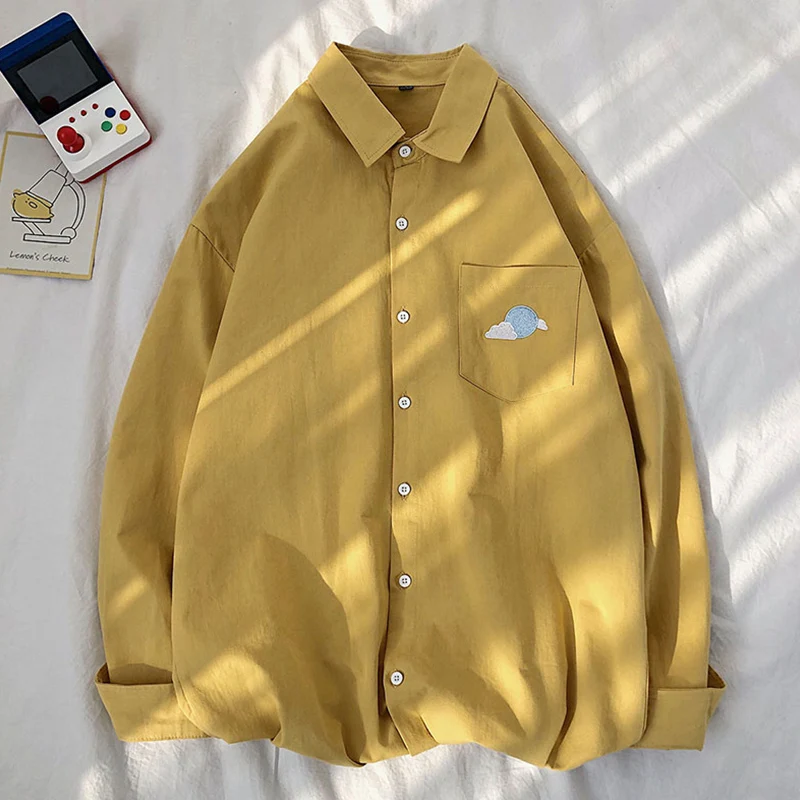 Men Spring Autumn Blouses Cotton Long Sleeve Shirts 2020 Men's Harajuku Blouse Streetwear Woman Clothes Male Casual Shirts Tops
Men Spring Autumn Blouses Cotton Long Sleeve Shirts 2020 Men's Harajuku Blouse Streetwear Woman Clothes Male Casual Shirts Tops