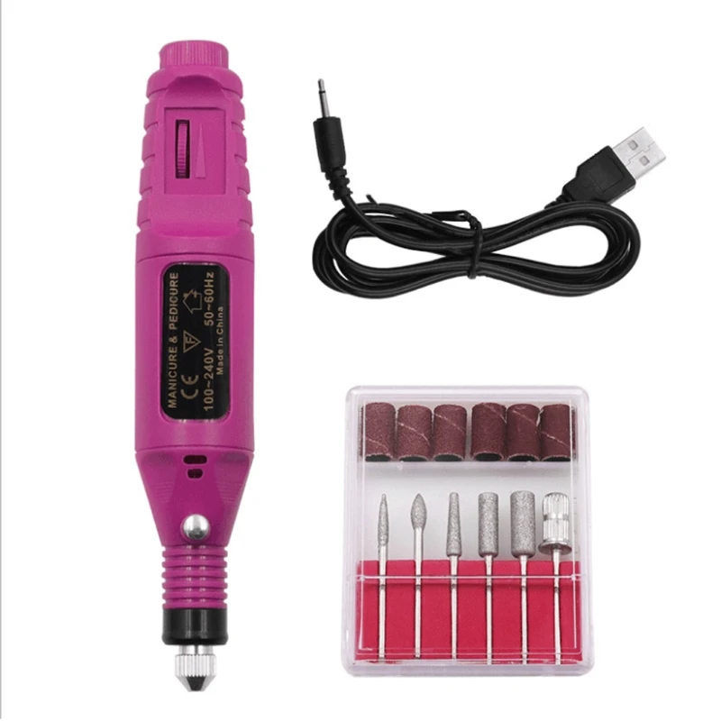 Electric Nail Drill USB Manicure Pen Sander Polisher with 6pcs Drills Sand Bands for Exfoliating Grinding Polishing Tools
Electric Nail Drill USB Manicure Pen Sander Polisher with 6pcs Drills Sand Bands for Exfoliating Grinding Polishing Tools