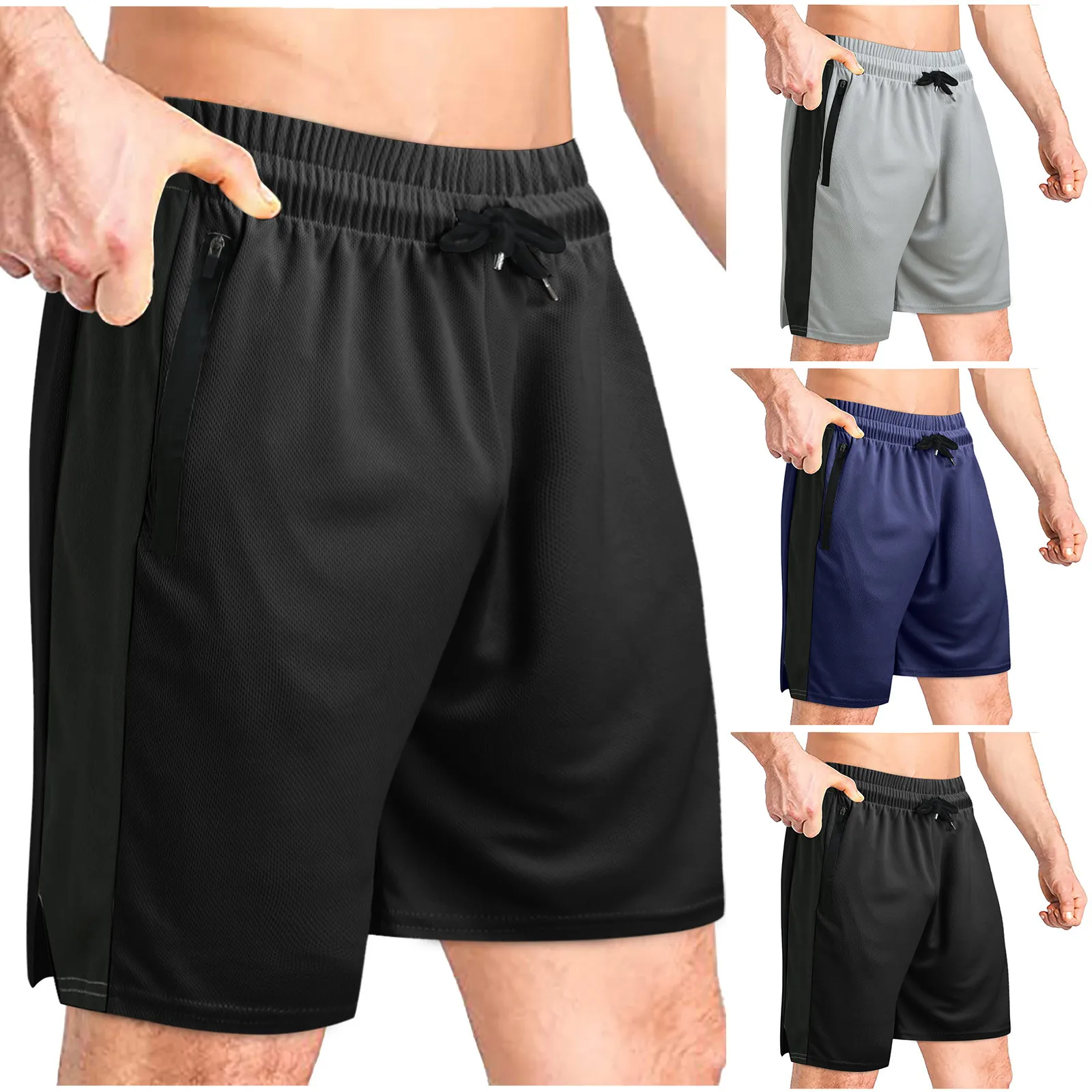 Men's Sports Fitness Breathable Wicking Mesh Cloth Color Matching Shorts Casual Drawstring Short Cool Comfy Summer Shorts
Men's Sports Fitness Breathable Wicking Mesh Cloth Color Matching Shorts Casual Drawstring Short Cool Comfy Summer Shorts