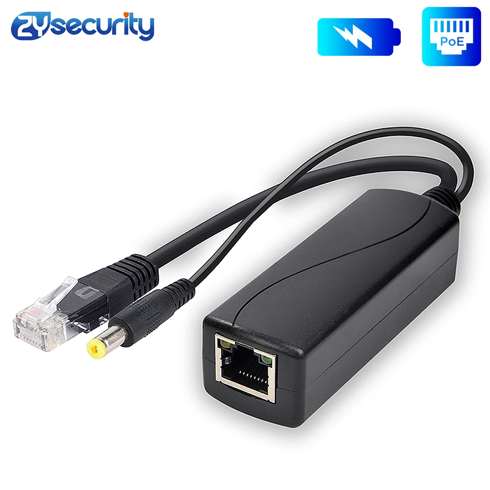 IEEE 802.3af/at Стандартный PoE сплиттер 10/100 Мбит/с 12 В 2A выход и 42 5-57 в 0.65A 30 Вт Входная