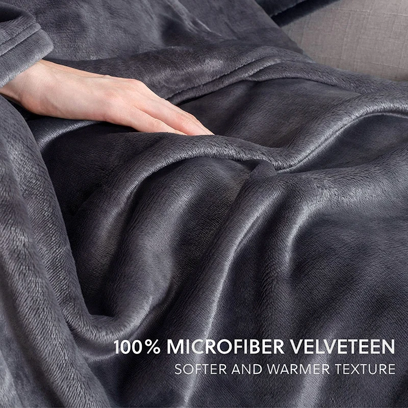 Robe Blanket With Sleeves Sherpa Blanket Adult Coral Fleece Throw Blanket Hoodie Winter Wearable Pocket Robe Mantas