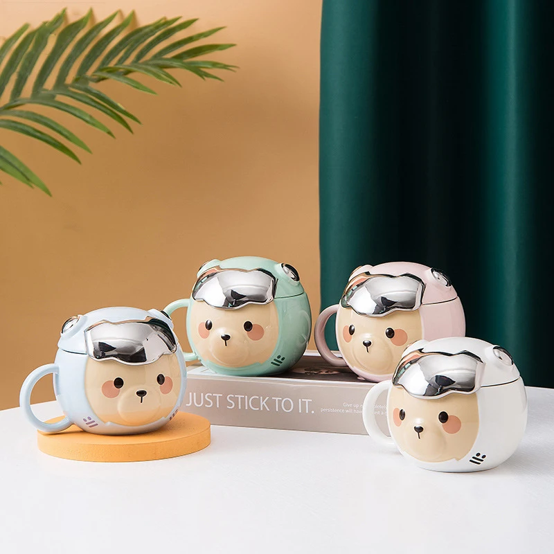 Cute Space Bear Ceramic Mug With Lid Water Cup 430ml Office Home Personality Style Drinkware Couple Kids Friends Gift
Cute Space Bear Ceramic Mug With Lid Water Cup 430ml Office Home Personality Style Drinkware Couple Kids Friends Gift