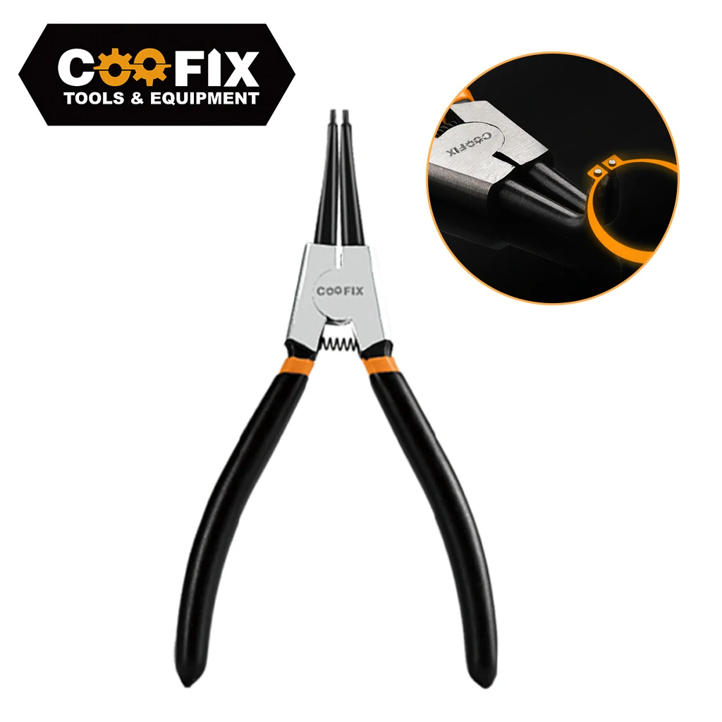 COOFIX 7Inch Internal External Pliers Household Stainless Steel Bent Nose Pliers Multifunction Jewellery Making Circlip Pliers
COOFIX 7Inch Internal External Pliers Household Stainless Steel Bent Nose Pliers Multifunction Jewellery Making Circlip Pliers