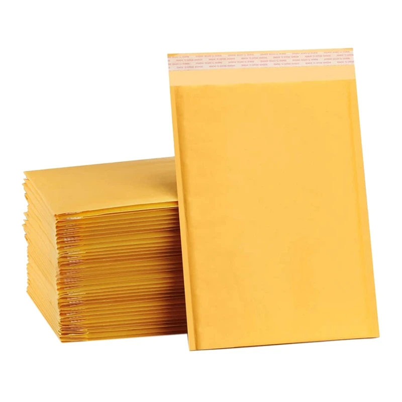 

6X7 дюймов мягкие конверты из крафт-бумаги конверты пузыря небольшой воздушно-пузырчатой упаковочной пленкой 25 шт
