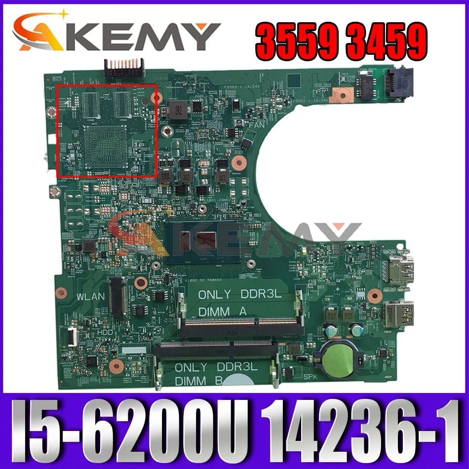 Материнская плата для ноутбука Dell Inspiron 3559 3459, 14236-1, 100% протестирована
Материнская плата для ноутбука Dell Inspiron 3559 3459, 14236-1, 100% протестирована