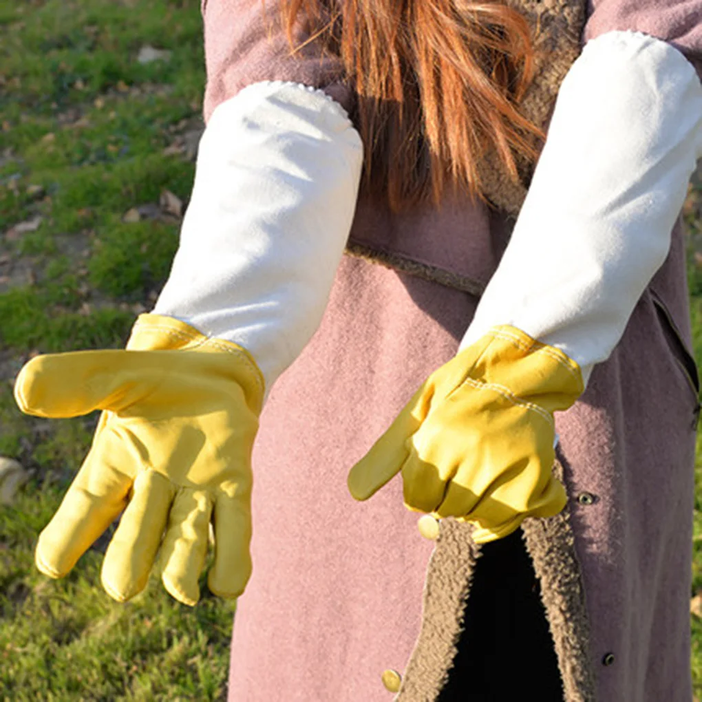 

1 Pair Farm Protective Beekeeping Gloves Men Women Beekeeper Prevent Bee Bite Long Sleeves