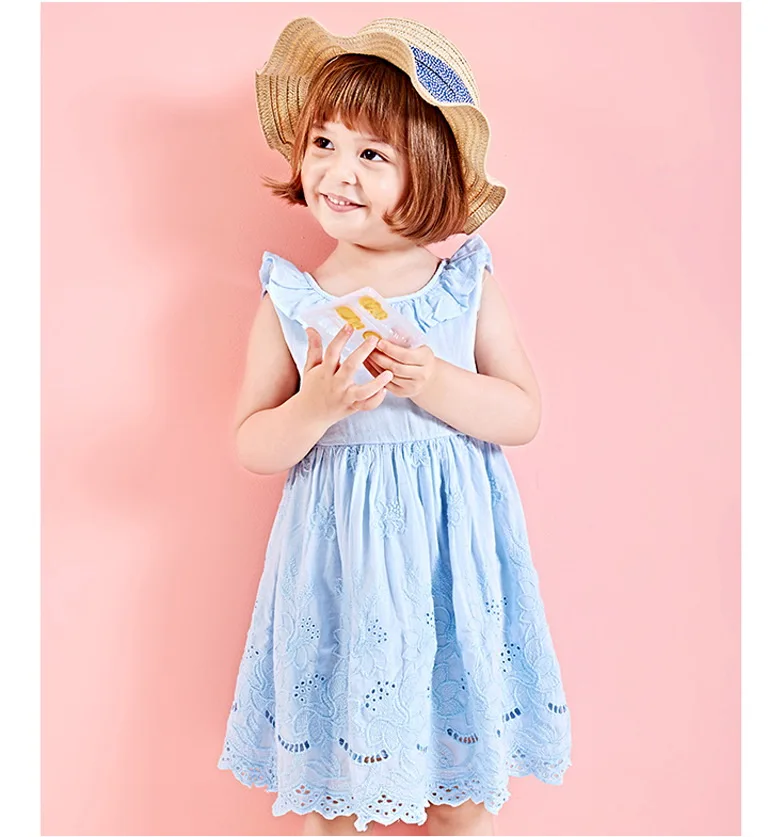 Baby Girl Ruffles Bow Dress Children Embroidery Sleeveless Crew Neck Dress Kids Clothes 2-6T LT009 
Baby Girl Ruffles Bow Dress Children Embroidery Sleeveless Crew Neck Dress Kids Clothes 2-6T LT009