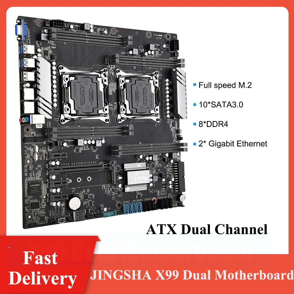 JINGSHA X99 Computer Motherboard ATX Dual Channel DDR4 256G USB 3.0 SATA 3.0 Mainboard Support for Xeon V3 V4 CPU
JINGSHA X99 Computer Motherboard ATX Dual Channel DDR4 256G USB 3.0 SATA 3.0 Mainboard Support for Xeon V3 V4 CPU