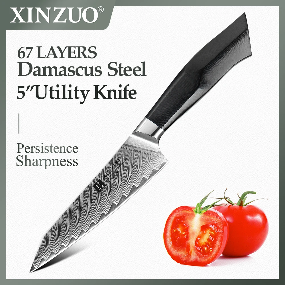 XINZUO 5-дюймовый универсальный нож, Стальные Кухонные ножи с черным G10, мозаичная латунь, искусственный дамасский шеф-повар, резак для нарезки
XINZUO 5-дюймовый универсальный нож, Стальные Кухонные ножи с черным G10, мозаичная латунь, искусственный дамасский шеф-повар, резак для нарезки