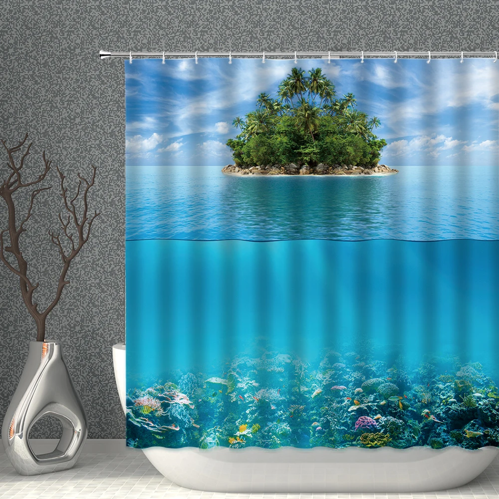 Ocean Shower Curtains Waterproof Famous Buildings Bathroom Curtain Set Washable Fabric Dream Island Bath Screen Decor With Hooks
Ocean Shower Curtains Waterproof Famous Buildings Bathroom Curtain Set Washable Fabric Dream Island Bath Screen Decor With Hooks