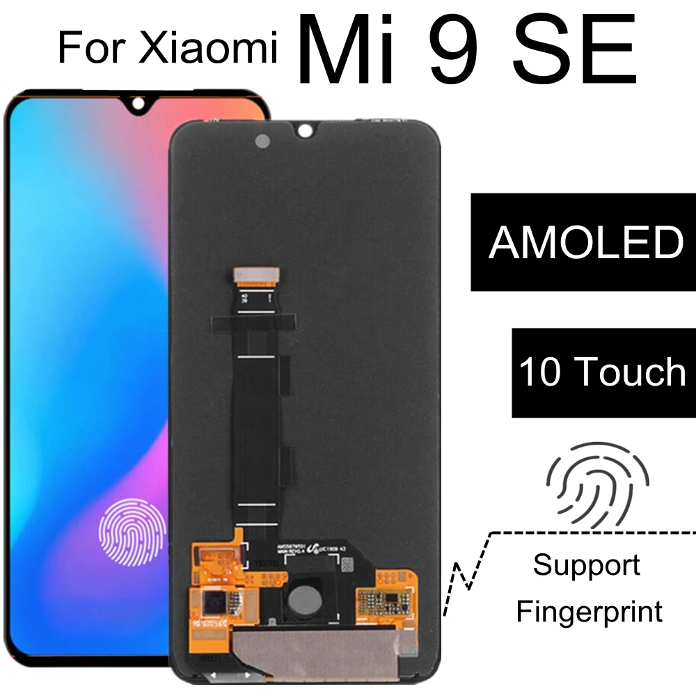 

5.97" AMOLED FOR Xiaomi MI 9/MI9 SE LCD Display Touch Screen Digitizer Assembly Replacement Accessories For MI 9SE LCD