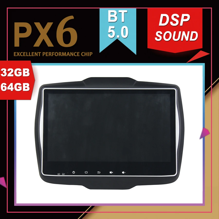 PX6 Отличная производительность Android 9 0 Автомобильный мультимедийный GPS для JEEP