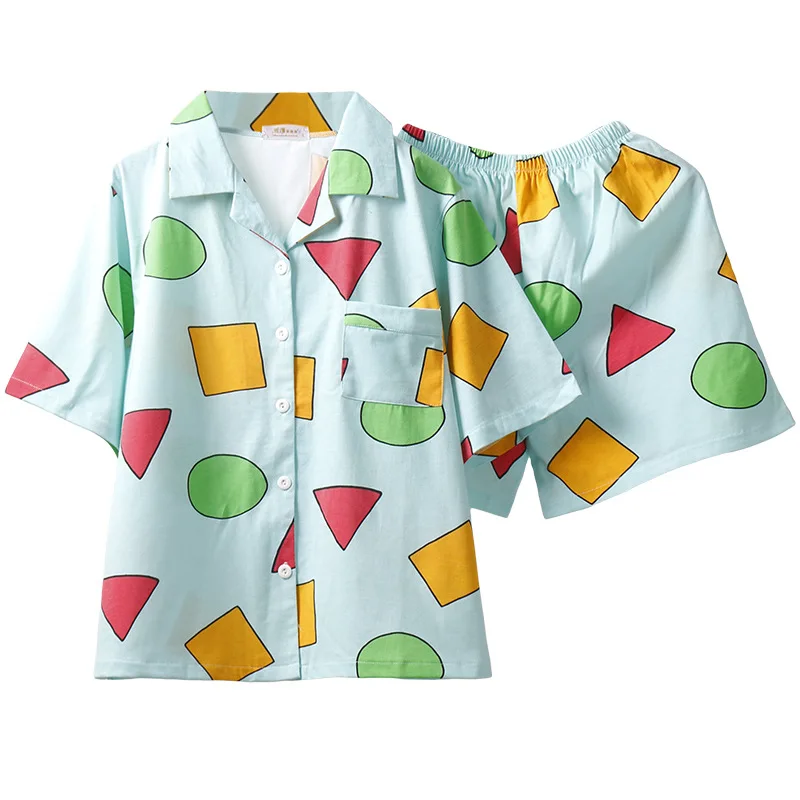 2021 New Short Sleeve Pajamas Set for Women Cotton Sleepwear 2Pcs Nightwear Cute Print Homewear Summer Lounge Pyjamas
2021 New Short Sleeve Pajamas Set for Women Cotton Sleepwear 2Pcs Nightwear Cute Print Homewear Summer Lounge Pyjamas