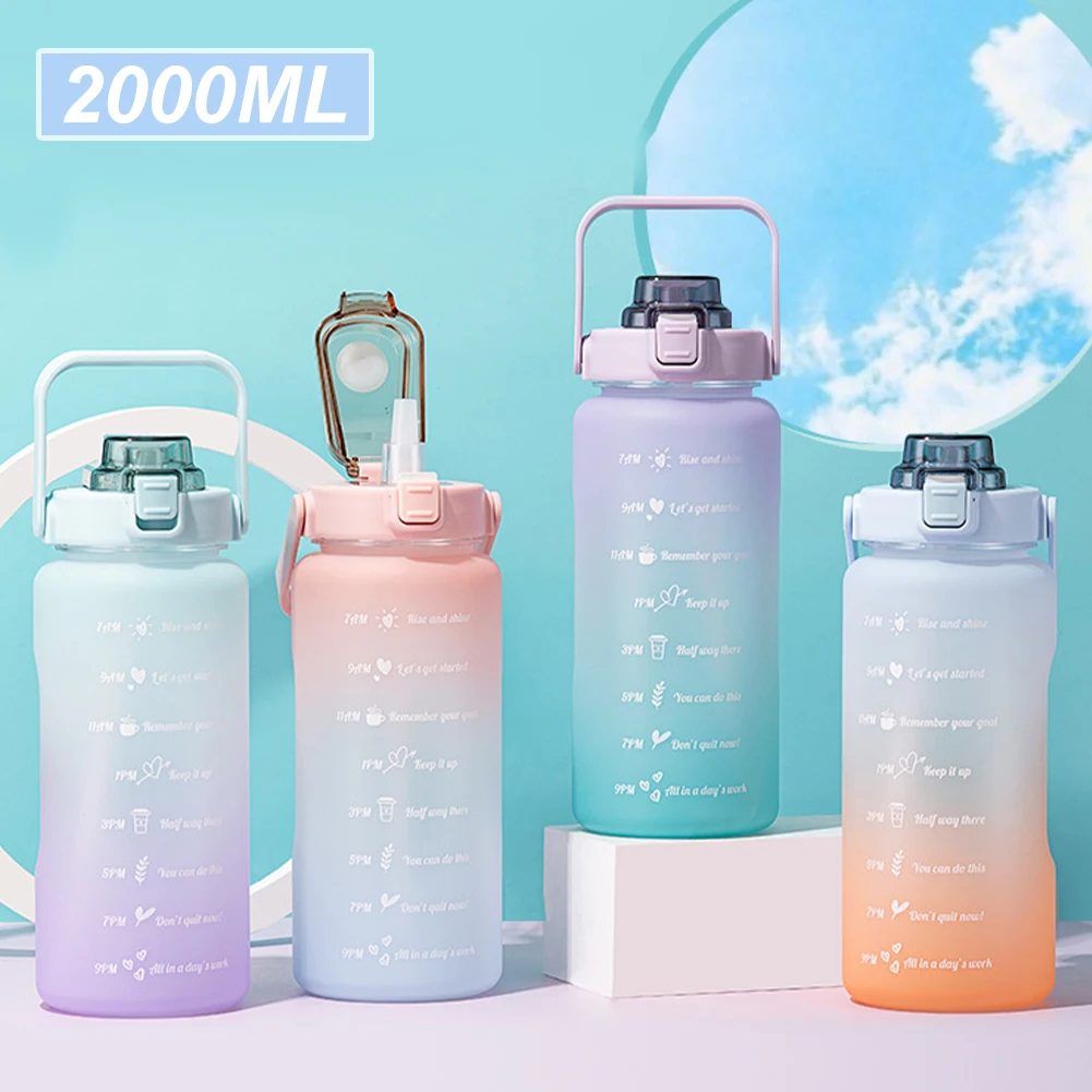 2021 64oz Large Water Bottle with Straw Time Marker Portable Leakproof Non-Toxic Sports Drinking Bottle for Gym Fitness Camping
2021 64oz Large Water Bottle with Straw Time Marker Portable Leakproof Non-Toxic Sports Drinking Bottle for Gym Fitness Camping