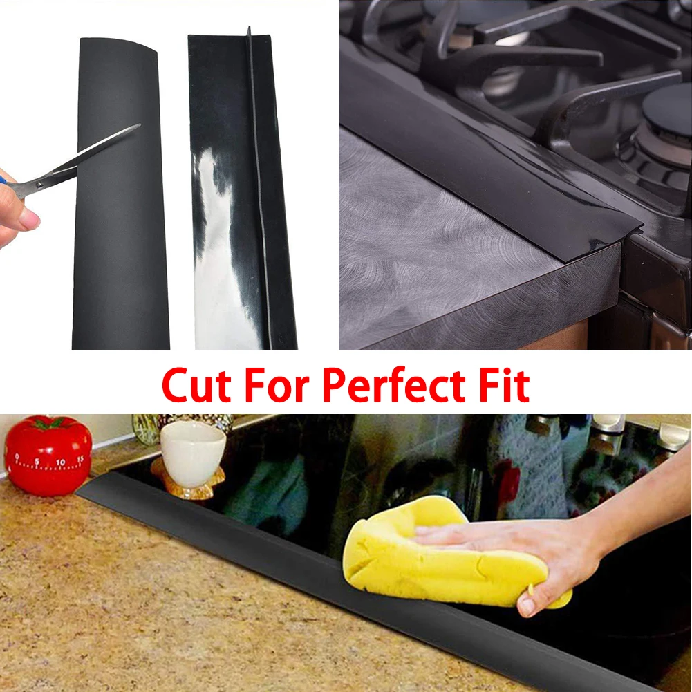 Kitchen Silicone Stove Counter Gap Cover Heat Resistant Wide & Long Gap Filler Seals Spills Between Counter Oil Dust Water Seal
Kitchen Silicone Stove Counter Gap Cover Heat Resistant Wide & Long Gap Filler Seals Spills Between Counter Oil Dust Water Seal