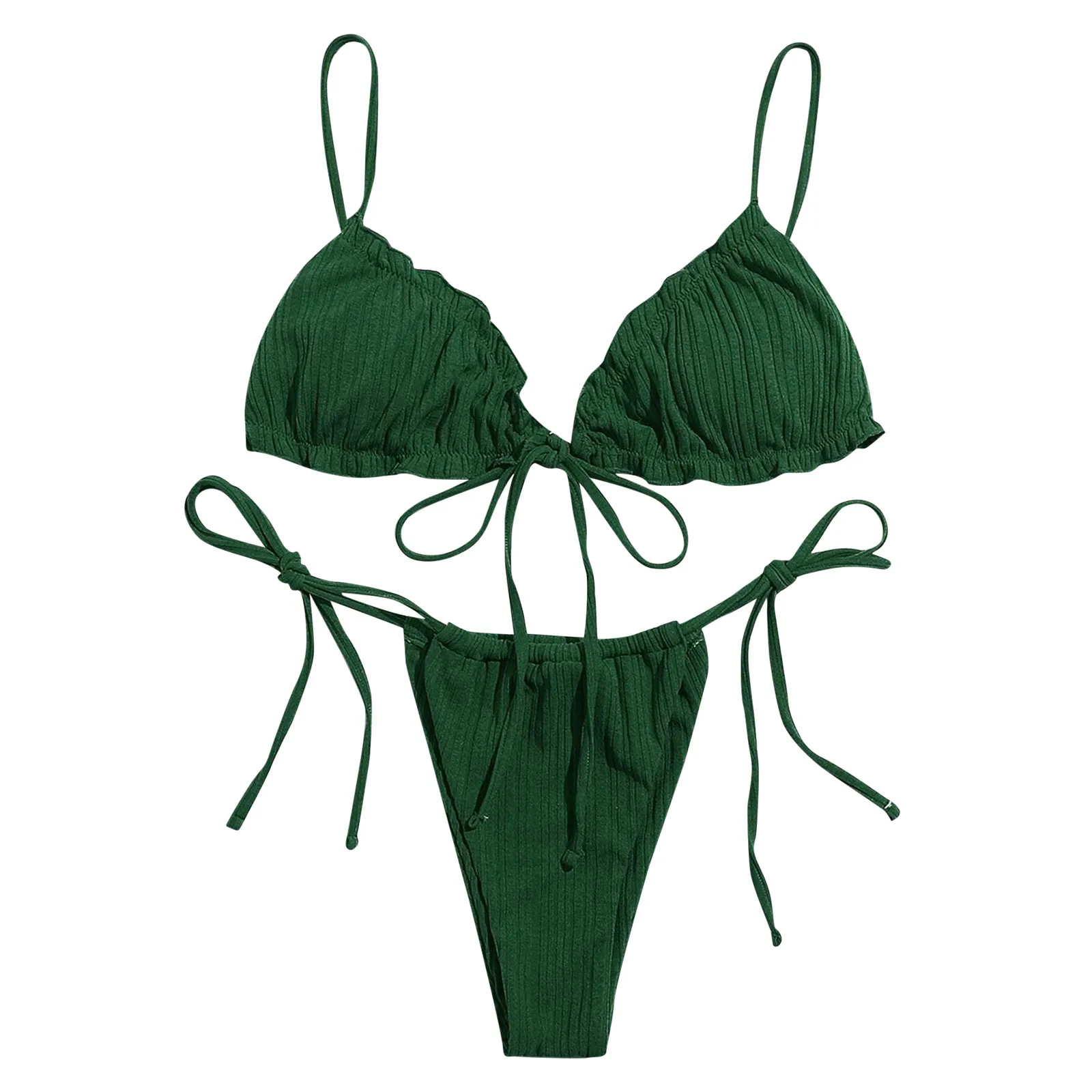 Women Solid Bandeau Bikini Set 2021 Summer Brazilian Female Drawstring Thong Swimwear Swimsuit Push Up Bathing Suit Biquini 
Women Solid Bandeau Bikini Set 2021 Summer Brazilian Female Drawstring Thong Swimwear Swimsuit Push Up Bathing Suit Biquini