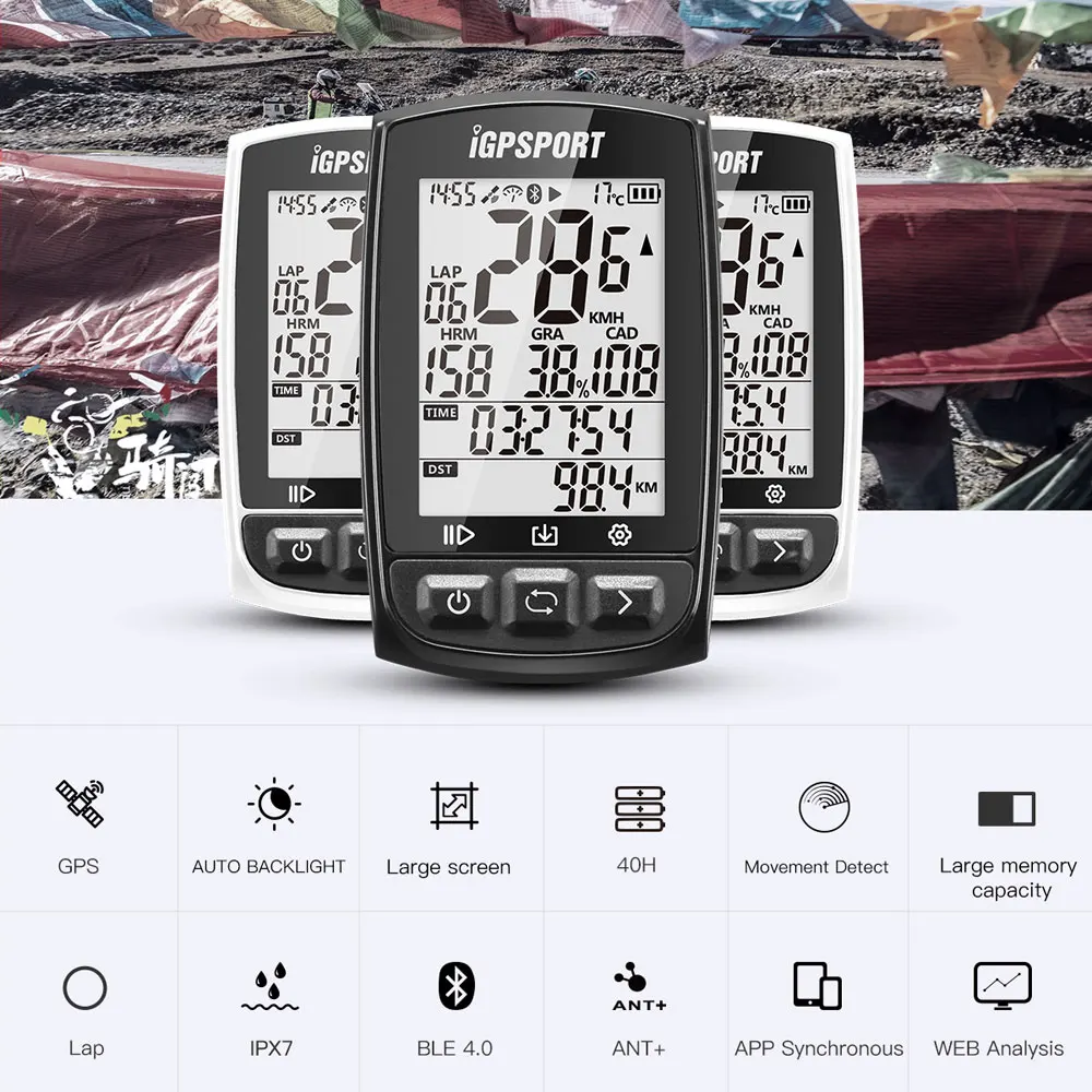 iGS50E 40 Hours Long Battery Life Gps Sport Bike Bicycle Cycle Computer Workable With ANT+ for Speed Cadence Heart Rate
iGS50E 40 Hours Long Battery Life Gps Sport Bike Bicycle Cycle Computer Workable With ANT+ for Speed Cadence Heart Rate