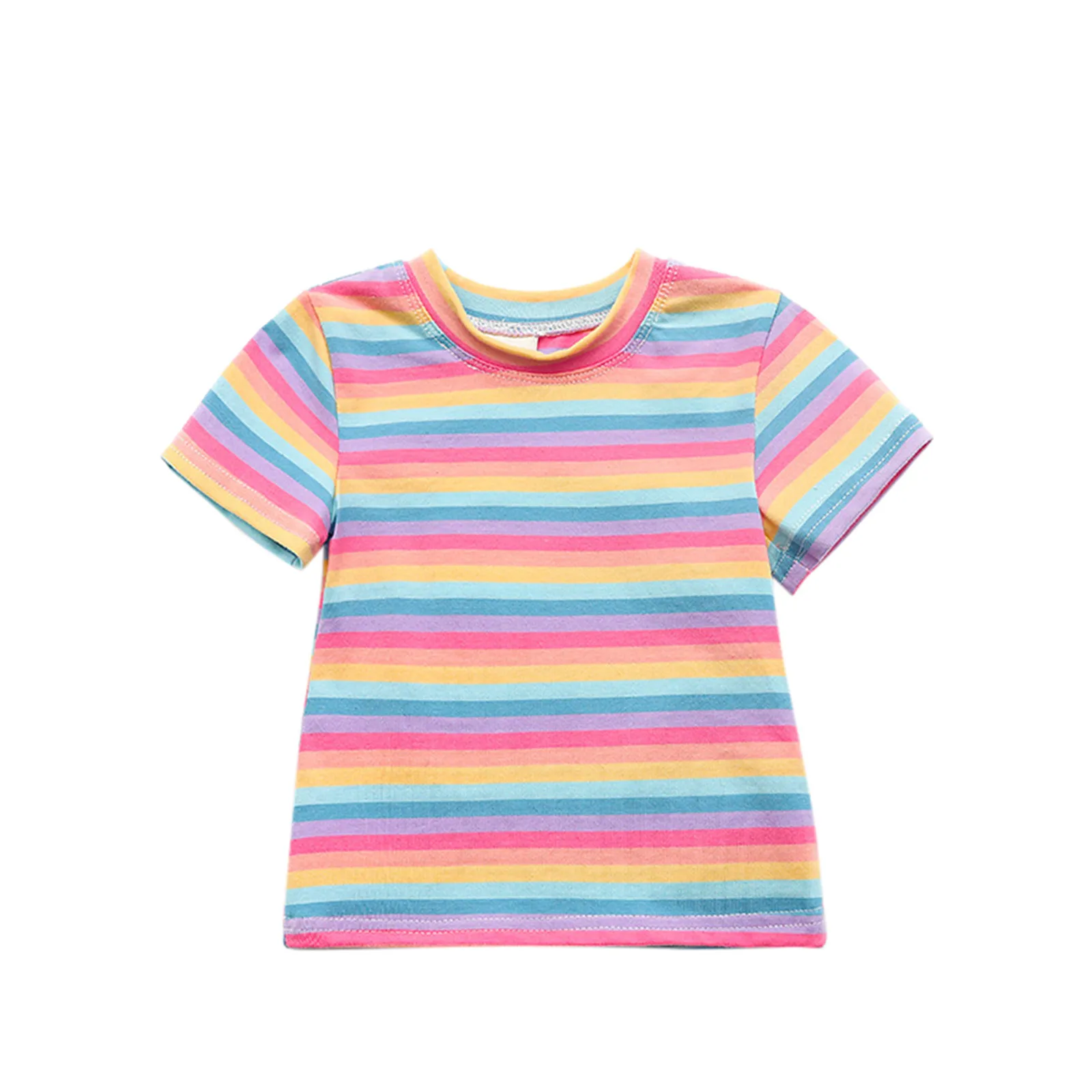 Toddler T-shirt Rainbow Stripe Baby Boys Girls senza maniche Toddler Kids Girls manica corta Rainbow Stripe top T-shirt abbiglia 
Toddler T-shirt Rainbow Stripe Baby Boys Girls senza maniche Toddler Kids Girls manica corta Rainbow Stripe top T-shirt abbiglia