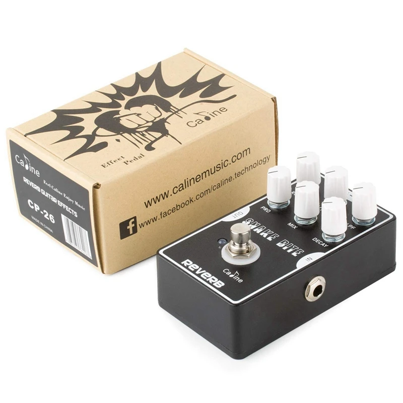 Caline CP-26 Digital Reverb Pedal Guitar Effects Pedal True Bypass with Aluminum Alloy Housing Snake Bit,Black 
Caline CP-26 Digital Reverb Pedal Guitar Effects Pedal True Bypass with Aluminum Alloy Housing Snake Bit,Black
