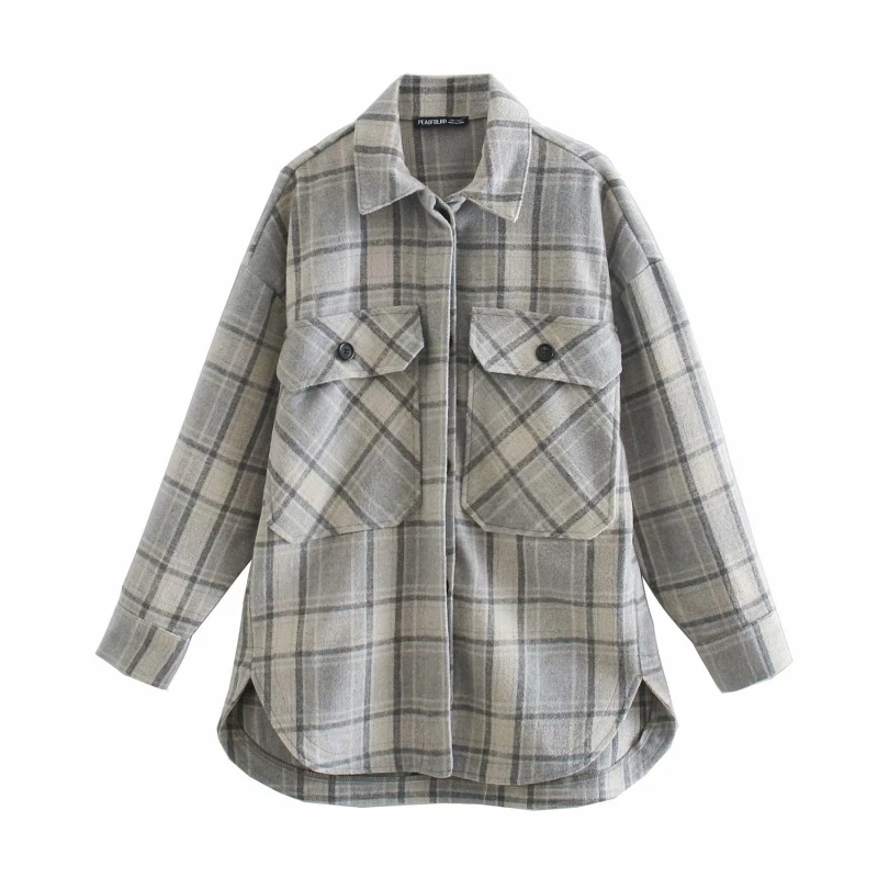 Nice Casual Woman Cotton Loose Plaid Shirt Coats New Spring Fashion Ladies Soft Pocket Outwear Female Vintage Oversized Jacket
Nice Casual Woman Cotton Loose Plaid Shirt Coats New Spring Fashion Ladies Soft Pocket Outwear Female Vintage Oversized Jacket