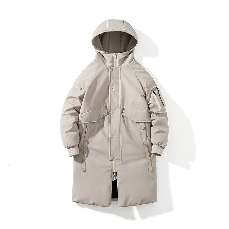 2021 winter solid color ladies long coat with pockets and zipper hooded single-breasted parka
2021 winter solid color ladies long coat with pockets and zipper hooded single-breasted parka