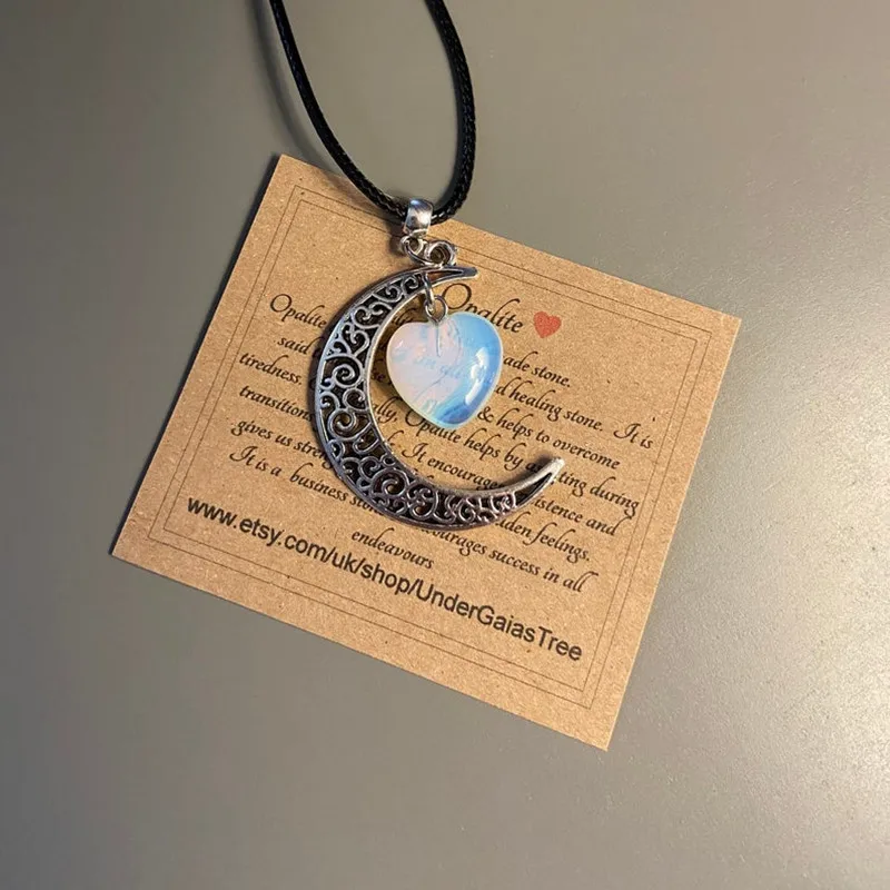 New Filigree Moon Natural Quartz Crystal Heart Chakra Stone Necklace Chain Pendant Women Jewelry Diy Necklace Friends Gifts
New Filigree Moon Natural Quartz Crystal Heart Chakra Stone Necklace Chain Pendant Women Jewelry Diy Necklace Friends Gifts