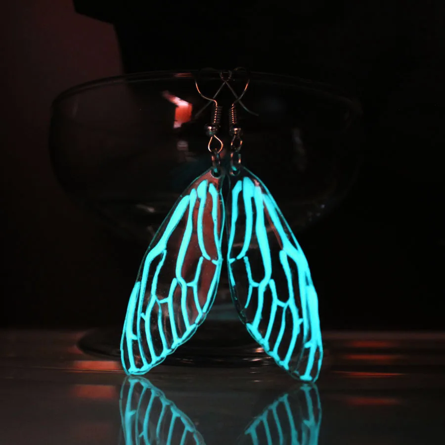 New fly Cicada wings Earrings Glow in The Dark Gift For Women Acrylic Pendant earring Lovers elegant Jewelry
New fly Cicada wings Earrings Glow in The Dark Gift For Women Acrylic Pendant earring Lovers elegant Jewelry