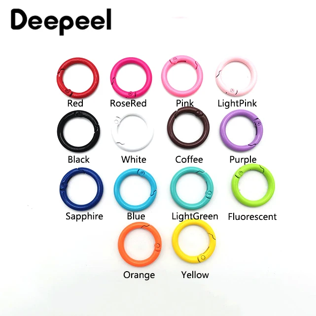 40pcs Deepeel 28mm Color Metal Open Ring Buckles Key Chain Spring Clasps DIY Handmade Bag Hardware Metal Accessories BF996
40pcs Deepeel 28mm Color Metal Open Ring Buckles Key Chain Spring Clasps DIY Handmade Bag Hardware Metal Accessories BF996