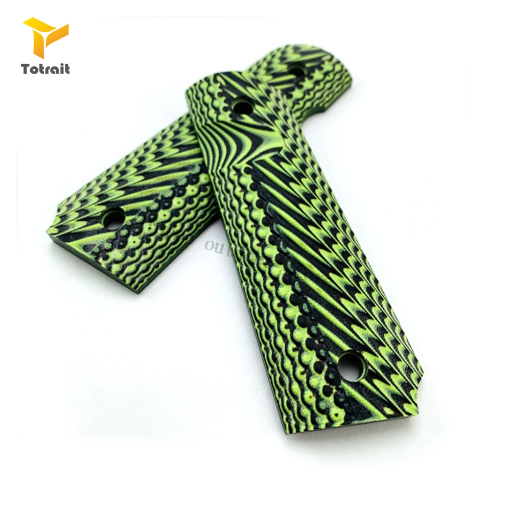 TOtrait 2Pieces Tactics Pistol 1911 Grips Green G10 Grips custom Grips CNC Material 1911 Accessories
TOtrait 2Pieces Tactics Pistol 1911 Grips Green G10 Grips custom Grips CNC Material 1911 Accessories