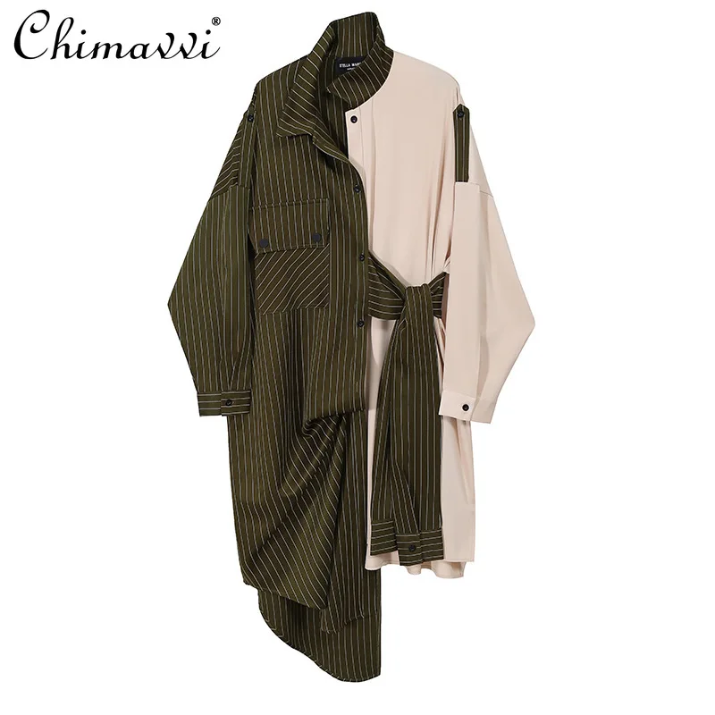 Autumn Dresses for Women Streetwear Vintage Casual Long Shirt Dress One Piece Autumn Striped Long Sleeve Irregular Dress
Autumn Dresses for Women Streetwear Vintage Casual Long Shirt Dress One Piece Autumn Striped Long Sleeve Irregular Dress