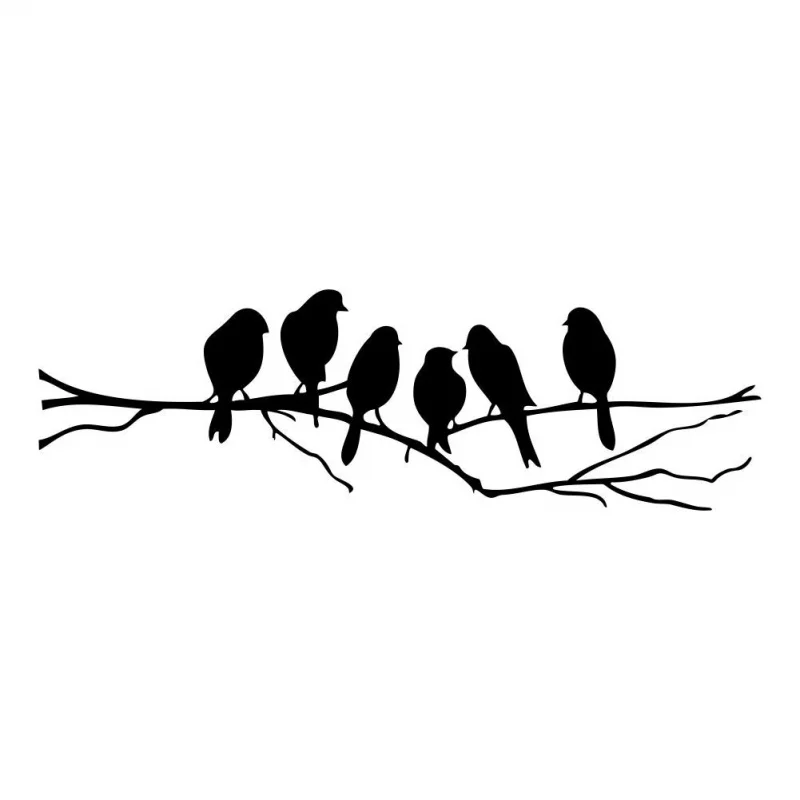 Promotion! BIRDS ON A WIRE Wall Stickers Birds quote vinyl wall sticker sitting room sofa bedroom art decorat | Дом и сад