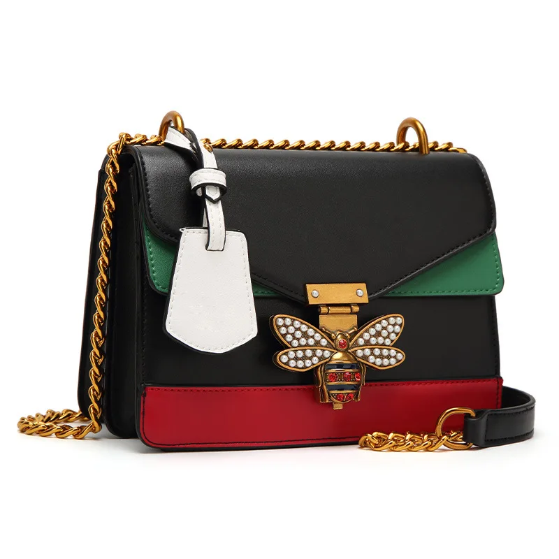 Bags For Women 2021PU Leather Bee Handbag Chains Shoulder Messenger Bag Ladies Satchels Sling Luxury Brand Handbags Designer Bag
Bags For Women 2021PU Leather Bee Handbag Chains Shoulder Messenger Bag Ladies Satchels Sling Luxury Brand Handbags Designer Bag