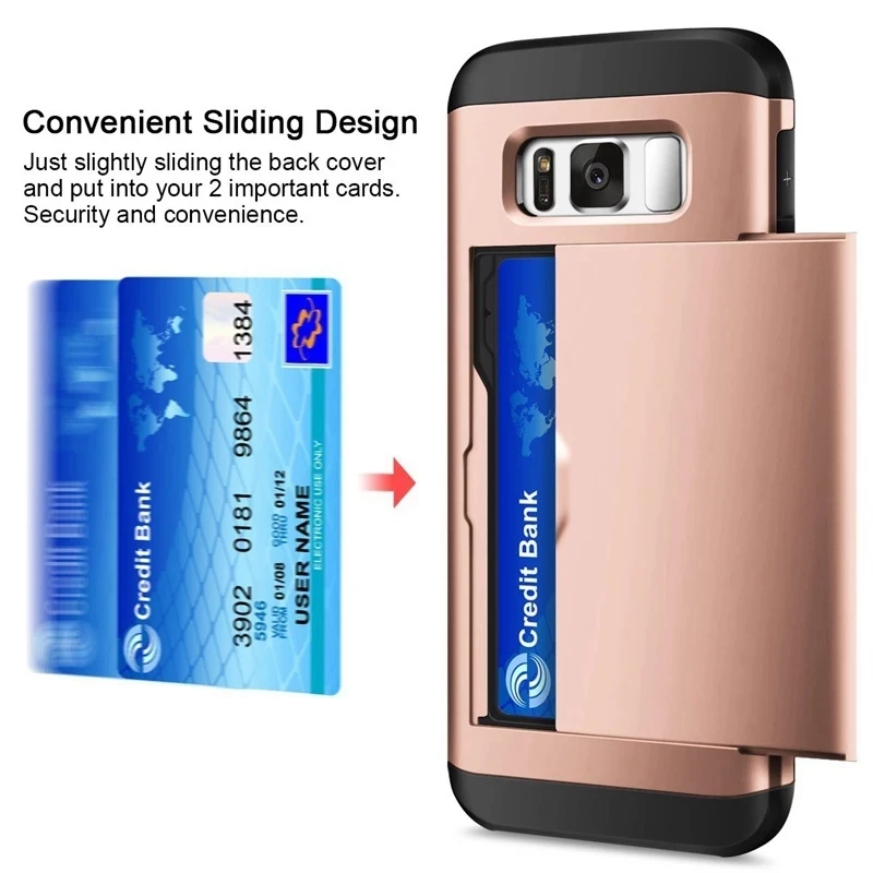 for Samsung Galaxy S8 S8 Plus Phone Case Sliding Door Hidden Pocket Card Slots Wallet Case For Samsung S8 S 8 plus coque
for Samsung Galaxy S8 S8 Plus Phone Case Sliding Door Hidden Pocket Card Slots Wallet Case For Samsung S8 S 8 plus coque