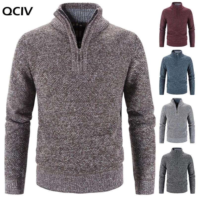 Winter Men's Fleece Thicker Sweater Half Zipper Turtleneck Warm Pullover Quality Male Slim Knitted Wool Sweaters for Spring
Winter Men's Fleece Thicker Sweater Half Zipper Turtleneck Warm Pullover Quality Male Slim Knitted Wool Sweaters for Spring