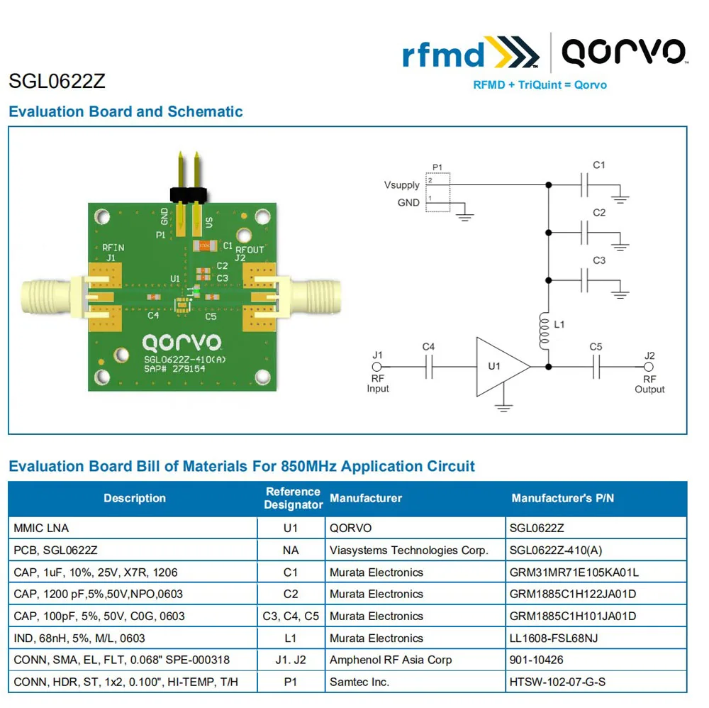 SGL0622Z 5MHZ TO 4000MHZ 32DB LAN Low Noise High Gain Power RF Amplifier Ham Radio | Электроника