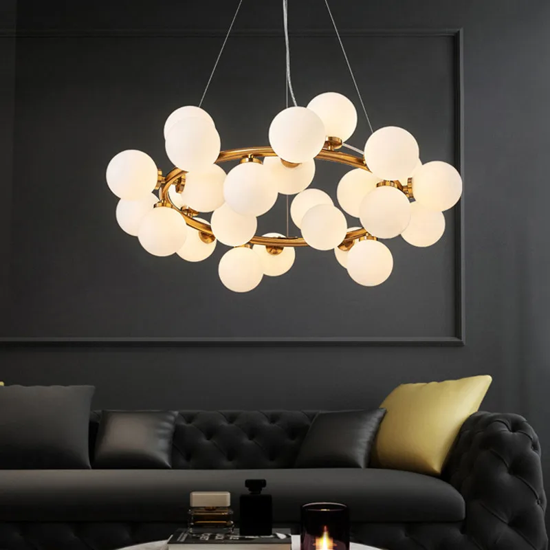 Nordic Style Magic Beans 16 25 Heads Glass Ball LED Chandelier Living Dining Room Cafe White Glass Suspension Light Fixtures
Nordic Style Magic Beans 16 25 Heads Glass Ball LED Chandelier Living Dining Room Cafe White Glass Suspension Light Fixtures