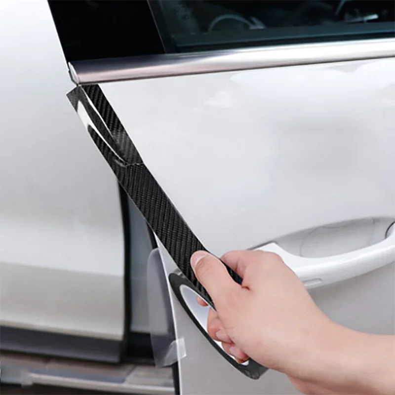Наклейка на порог автомобиля из углеродного волокна против царапин для BMW 3 серии