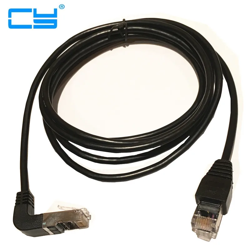 

Elbow Down Angled Cat5e 8P8C STP Cat5 Cat 5e RJ45 Lan Ethernet Network Patch Cord to Straight RJ45 Cable 90 Angled 50cm 1m 2m 5m