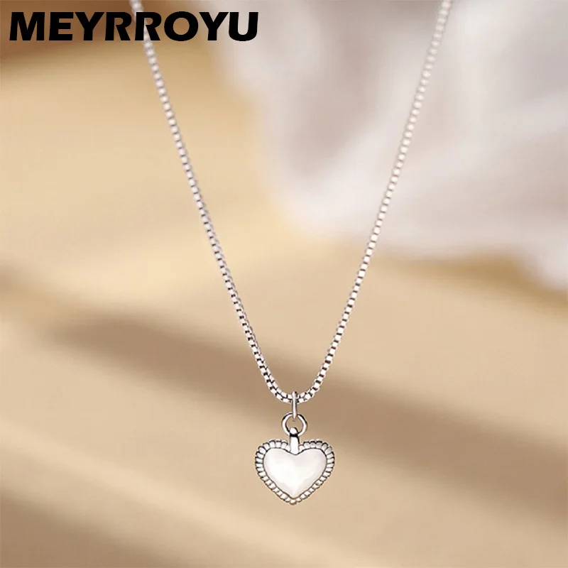 MEYRROYU 925 Sterling Silver New Geometric Heart-Shaped Necklace Clavicle Chain Ladies Couple Accessories Party Jewelry Gift
MEYRROYU 925 Sterling Silver New Geometric Heart-Shaped Necklace Clavicle Chain Ladies Couple Accessories Party Jewelry Gift