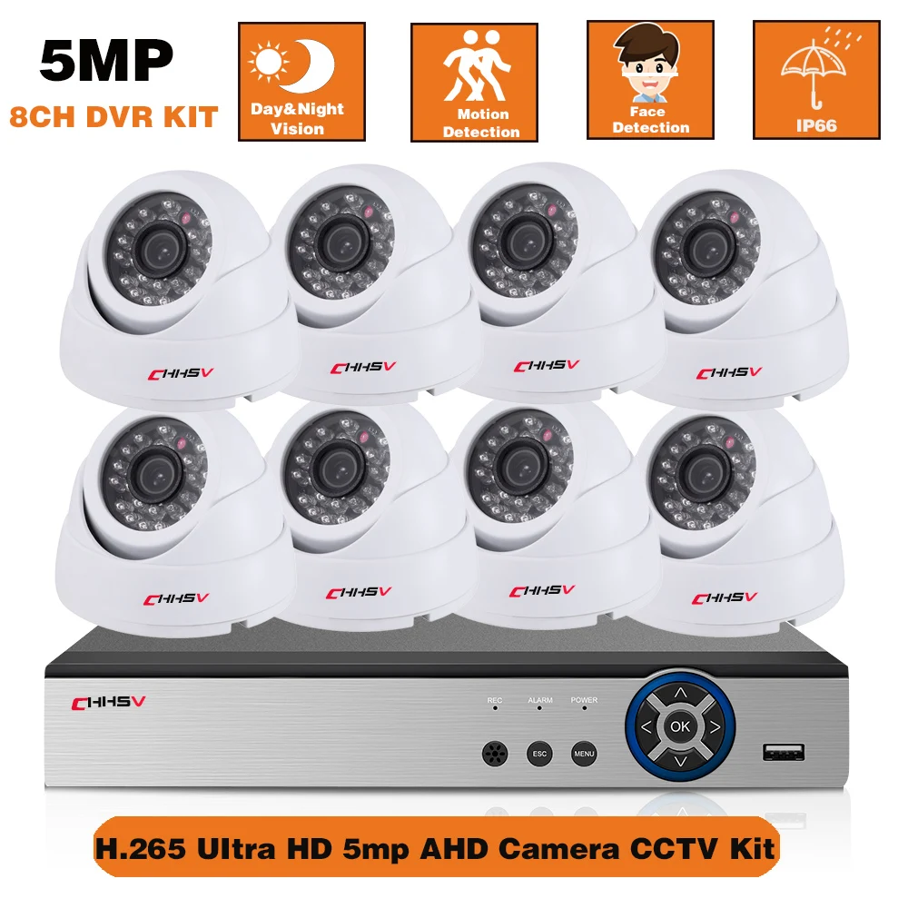 5MP 8pcs Security Camera System with DVR Indoor Home Monitoring Camera System Set 8ch CCTV DVR Video Surveillance Kit for Home
5MP 8pcs Security Camera System with DVR Indoor Home Monitoring Camera System Set 8ch CCTV DVR Video Surveillance Kit for Home