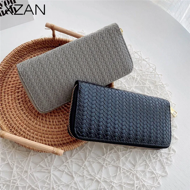 Hot Sale Women Weave Wallet Zipper Close Phone Case Long Section Money Pocket Pouch Handbag Women Purse Card Holder Wallet
Hot Sale Women Weave Wallet Zipper Close Phone Case Long Section Money Pocket Pouch Handbag Women Purse Card Holder Wallet