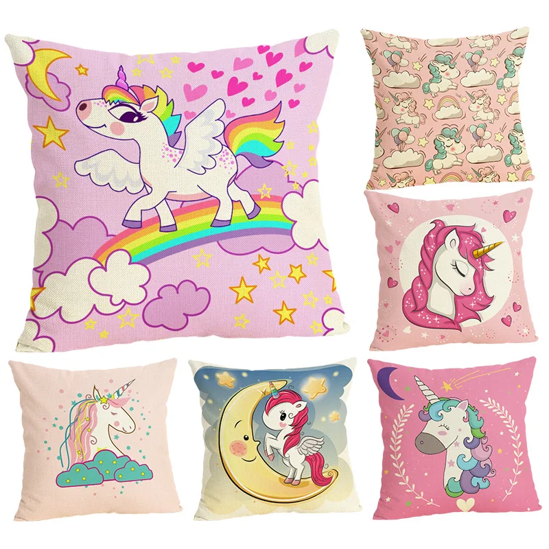Cartoon Home Decorative Rainbow Unicorn Pillow Case 45x45 cm Seat Pillowcase Cotton Linens Modern Car Sofa Pink Cushion Cover
Cartoon Home Decorative Rainbow Unicorn Pillow Case 45x45 cm Seat Pillowcase Cotton Linens Modern Car Sofa Pink Cushion Cover