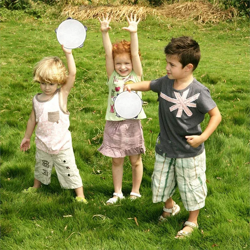 2 Pcs Handheld Tambourine Drum with Metal Jingle Bells,Musical Educational Instrument Toy for Kids Party KTV Dancing,Etc
2 Pcs Handheld Tambourine Drum with Metal Jingle Bells,Musical Educational Instrument Toy for Kids Party KTV Dancing,Etc