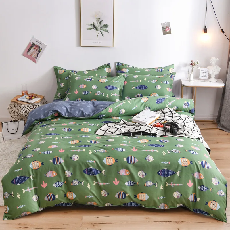 2019 new bedding set colorful duvet cover set pastoral flat sheet modern bed linen set flower pillowcase AB side bed set 3/4pcs 
2019 new bedding set colorful duvet cover set pastoral flat sheet modern bed linen set flower pillowcase AB side bed set 3/4pcs