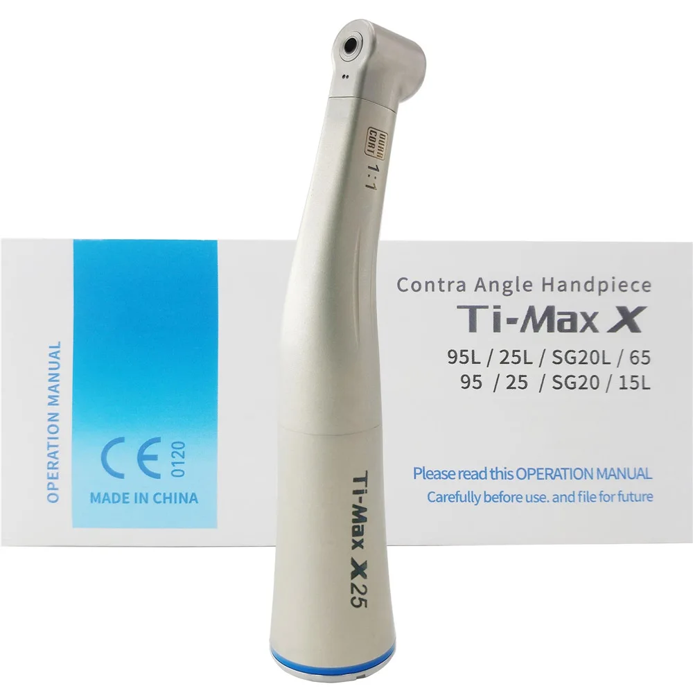 1 pcs Dental Contra Angle Ti-max Low Speed Handpiece 1:1 with inner water spray dental handpiece fitsE-type motor
1 pcs Dental Contra Angle Ti-max Low Speed Handpiece 1:1 with inner water spray dental handpiece fitsE-type motor