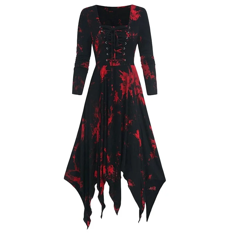 Printed Lace Irregular Dress Women Long Sleeve Gothic Dress Lady Print Square Collar High Quality Vestido Maxi Dresses Female
Printed Lace Irregular Dress Women Long Sleeve Gothic Dress Lady Print Square Collar High Quality Vestido Maxi Dresses Female
