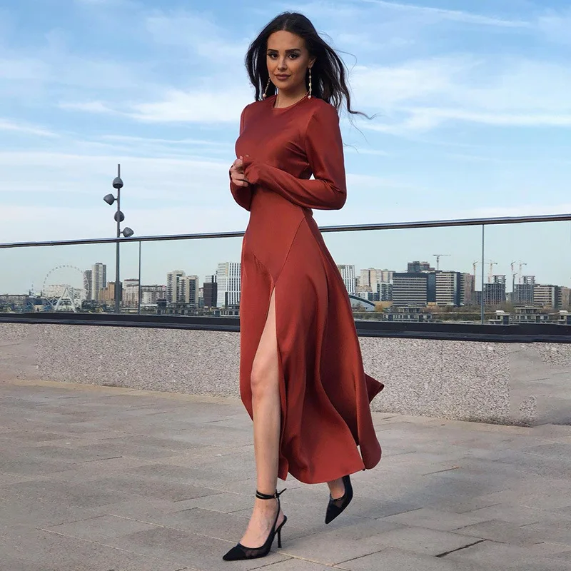 Rocwickline New Summer and Autumn Women's Dress Sexy & Club Solid O-Neck Ruffles Fit and Flare Easy matching Elegant Slim Dress
Rocwickline New Summer and Autumn Women's Dress Sexy & Club Solid O-Neck Ruffles Fit and Flare Easy matching Elegant Slim Dress