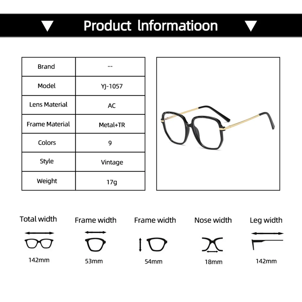 Big Frame Square Anti Blue Light Glasses Women Oversize Computer Eyewear Metal Gradient Frame Unisex Optical Eyeglasses Lunettes
Big Frame Square Anti Blue Light Glasses Women Oversize Computer Eyewear Metal Gradient Frame Unisex Optical Eyeglasses Lunettes